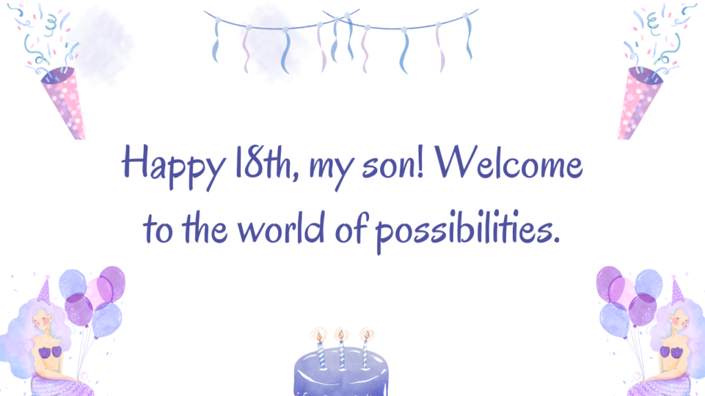 Wishes for son Turning 18: