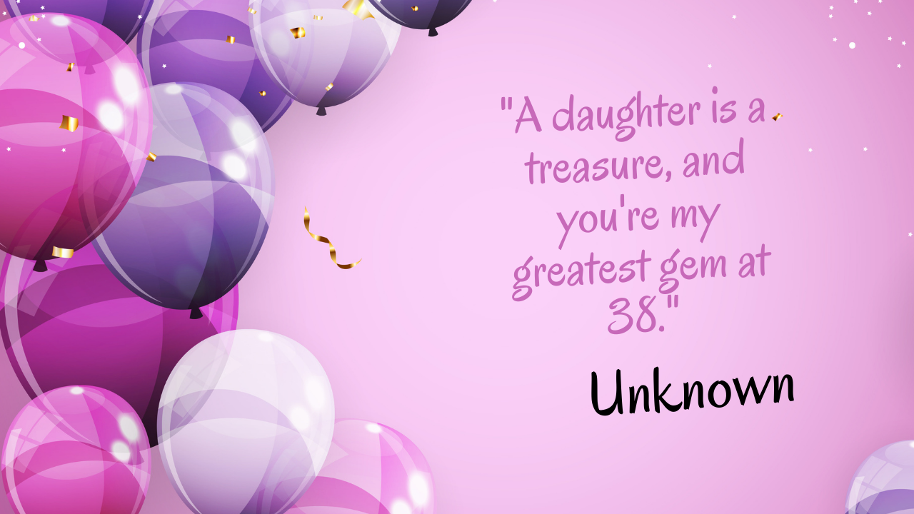 Birthday Quotes for 38 Years Old Daughter: