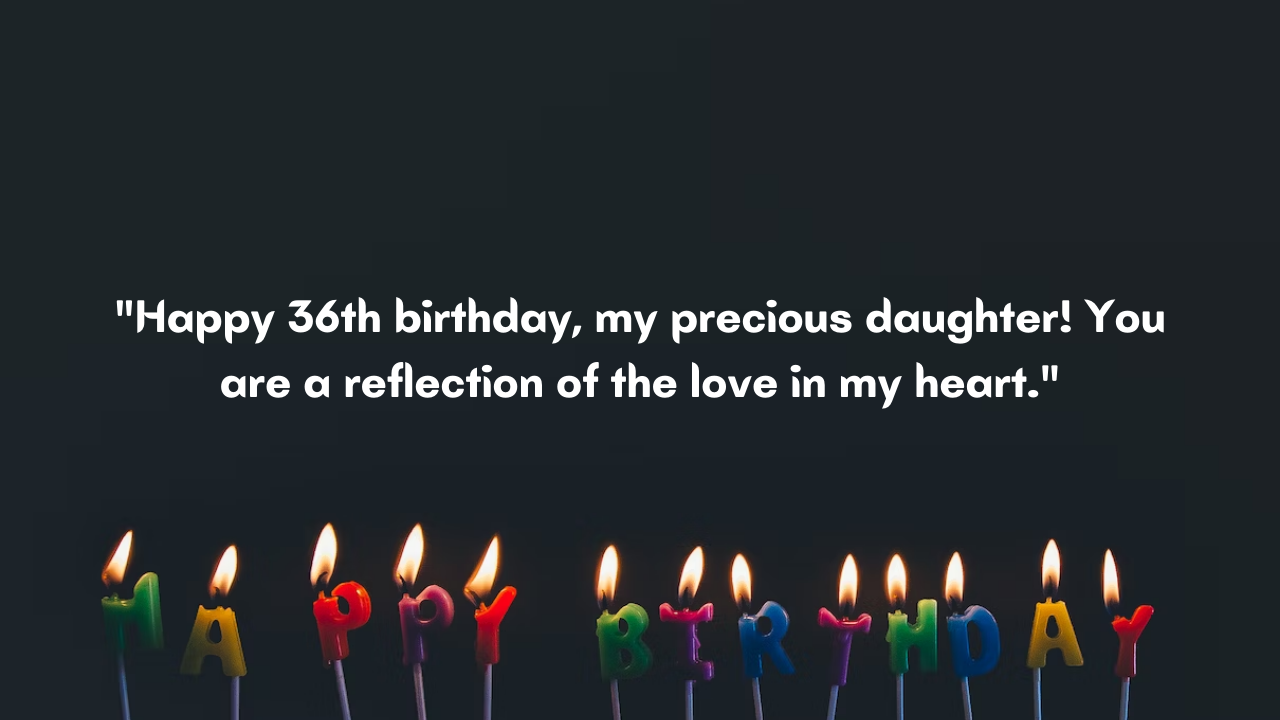 36 Years Old Daughter's Birthday Wishes from Mom: