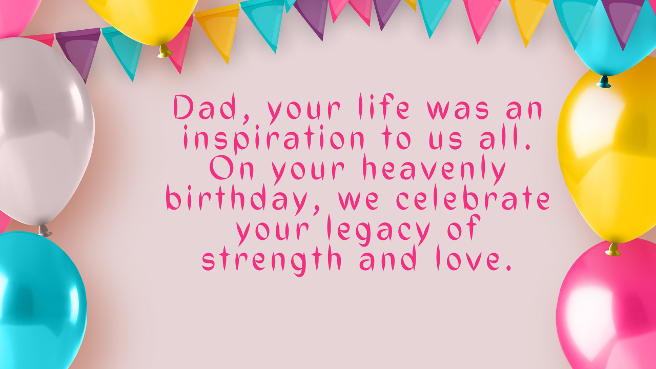Inspirational Birthday Wishes for Father in Heaven: