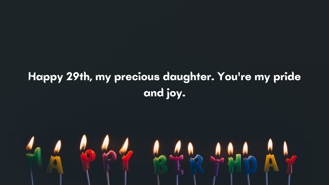 29 Years Old Daughter Birthday Wishes from Mom: