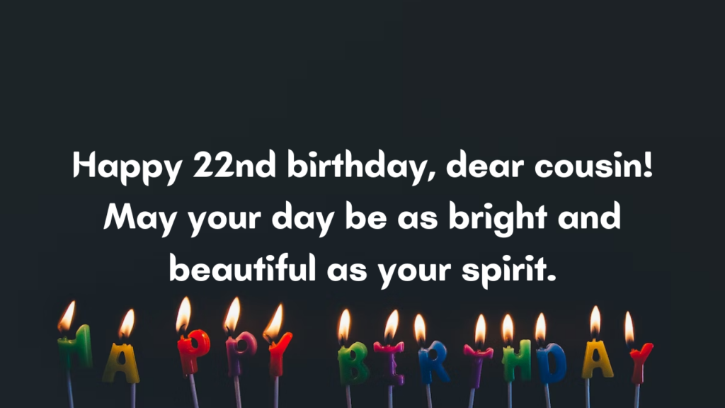 Birthday Messages 22nd Birthday Wishes for Cousin: