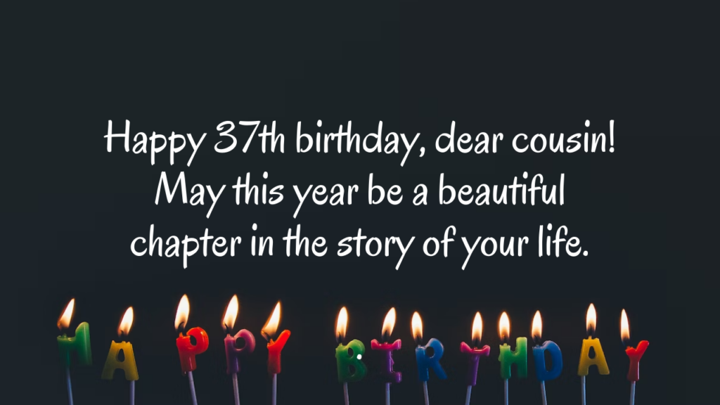 Birthday Messages 37th Birthday Wishes for Cousin: