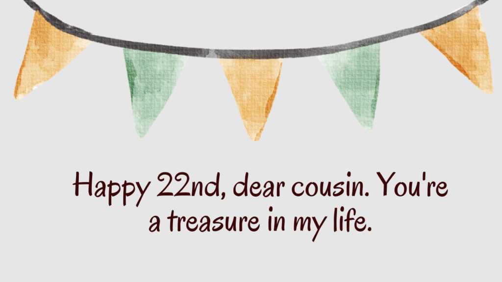 Heartfelt 22nd Birthday Wishes for Cousin: