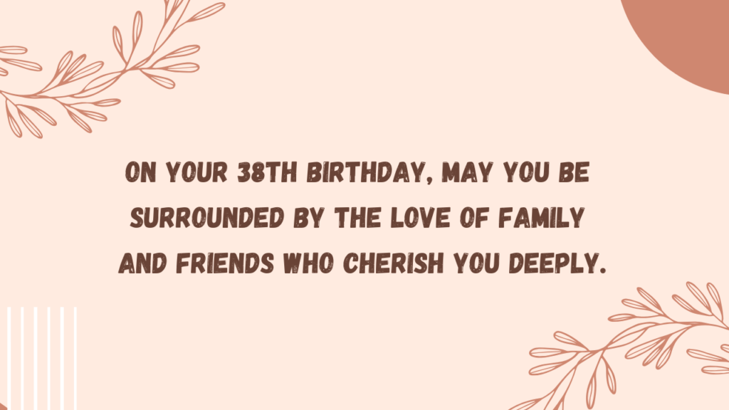 Sentimental 38th Birthday Wishes for cousin