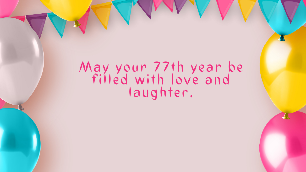 Wishes for Cousin Turning 77: