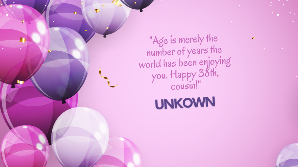 Birthday Quotes 38th Birthday Wishes for cousin: