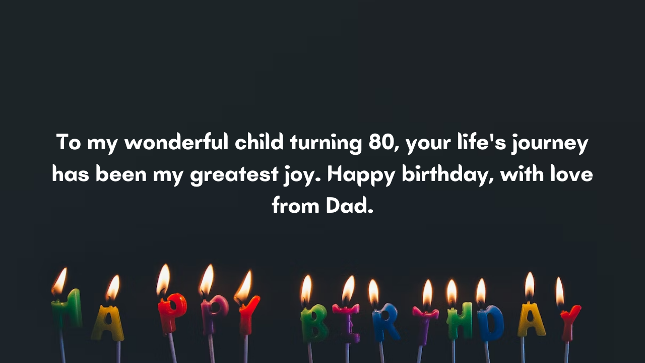 80 Years Old Cousin Birthday Wishes from Mom: